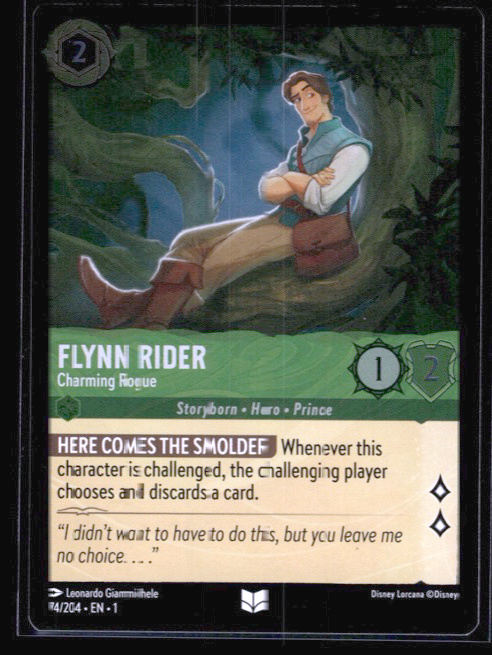 Flynn Rider - Charming Rogue #74/204 Cold Foil Near Mint