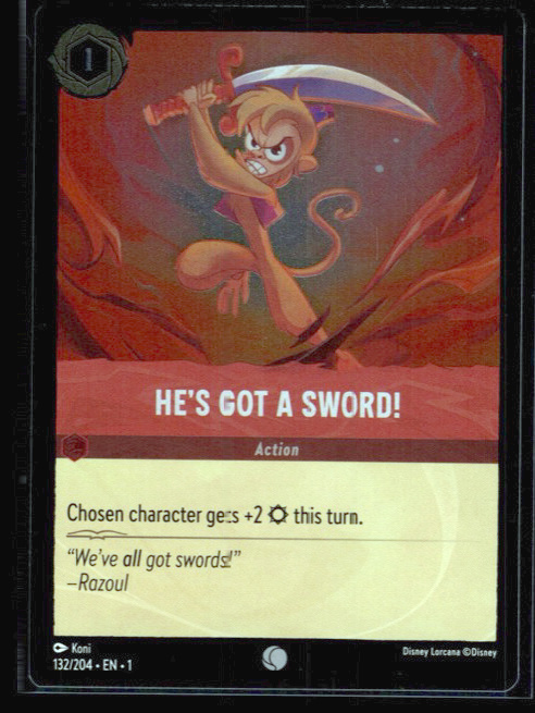 He's Got A Sword! #132/204 Cold Foil Near Mint