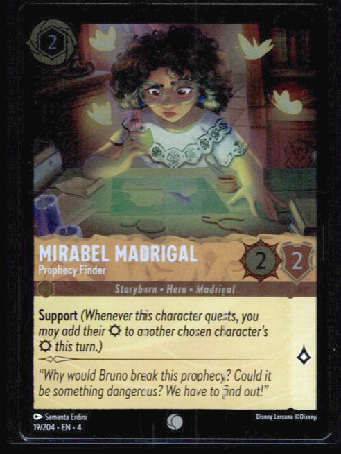 Mirabel Madrigal - Prophecy Finder #19/204 Cold Foil Near Mint