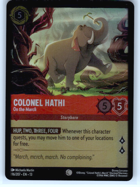 Colonel Hathi - On the March #116/207 Cold Foil Near Mint