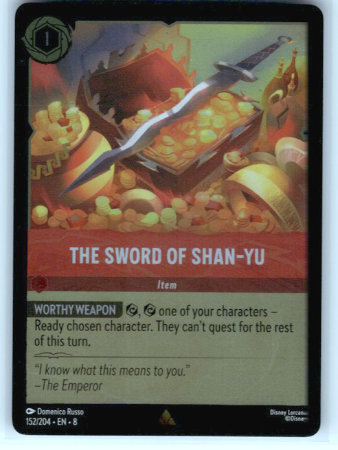 The Sword of Shan Yu #152/204 (Rare) Cold Foil Near Mint