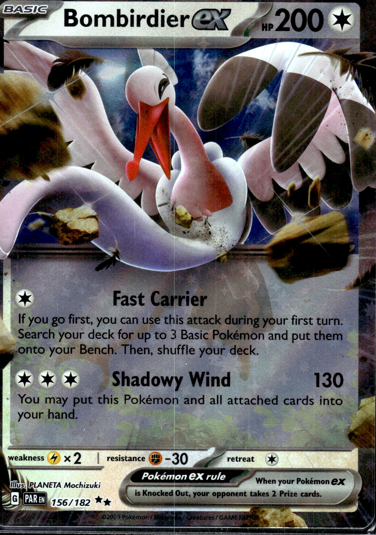 Bombirdier ex #156/182 (RR) Holo Mint