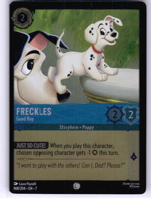 Freckles - Good Boy #168/204 Cold Foil Near Mint