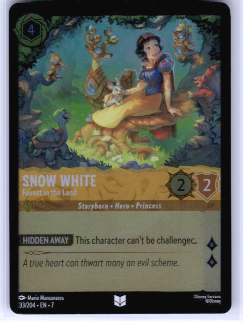 Snow White - Fairest in the Land #33/204 Cold Foil Near Mint