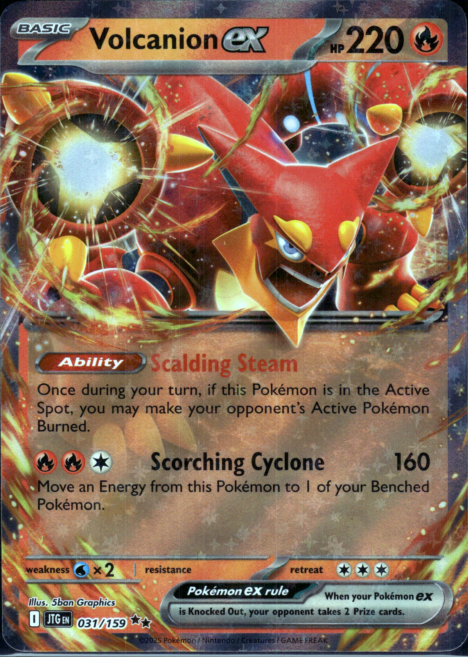 Volcanion ex 031 159 #031/159 (RR) Holo Mint