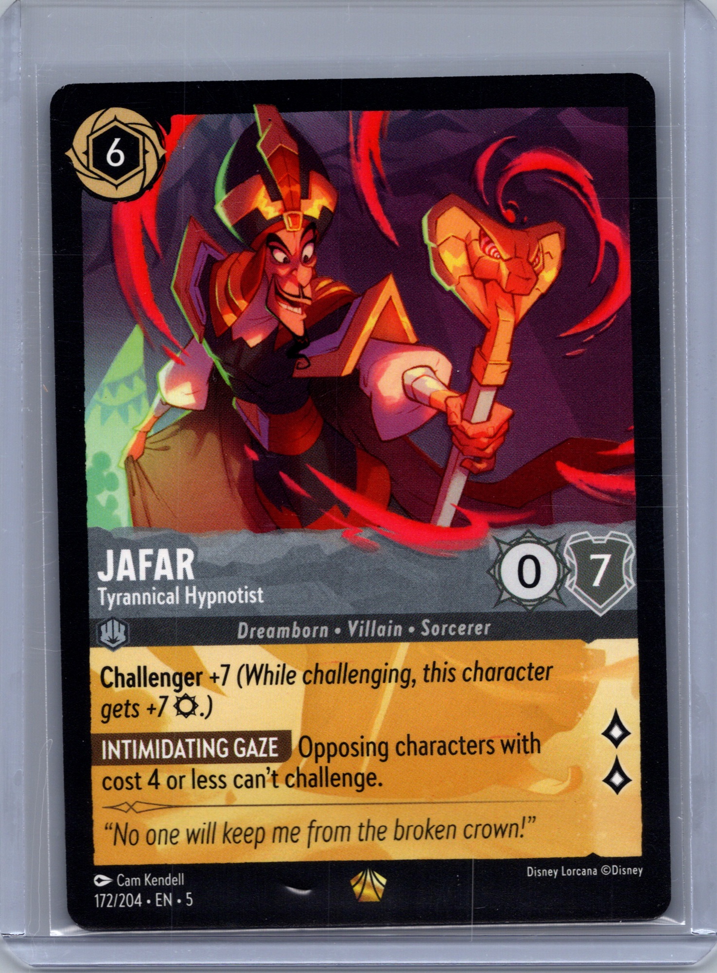 Jafar - Tyrannical Hypnotist #172/204 (Legendary) Near Mint