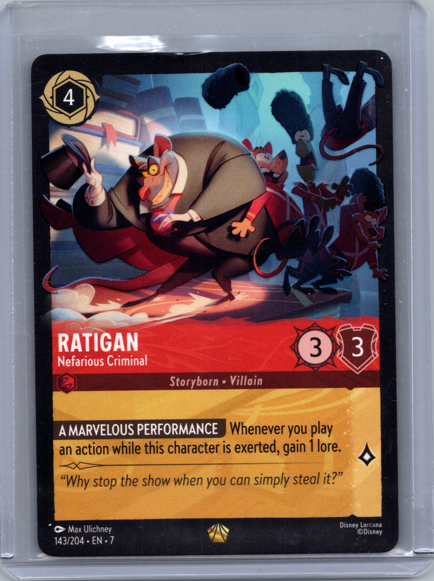 Ratigan - Nefarious Criminal #143/204 (Legendary) Near Mint