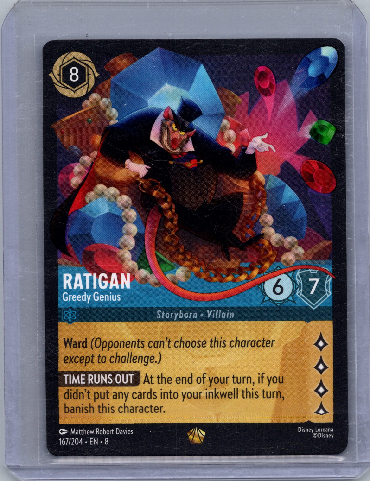 Ratigan - Greedy Genius #167/204 (Legendary) Near Mint