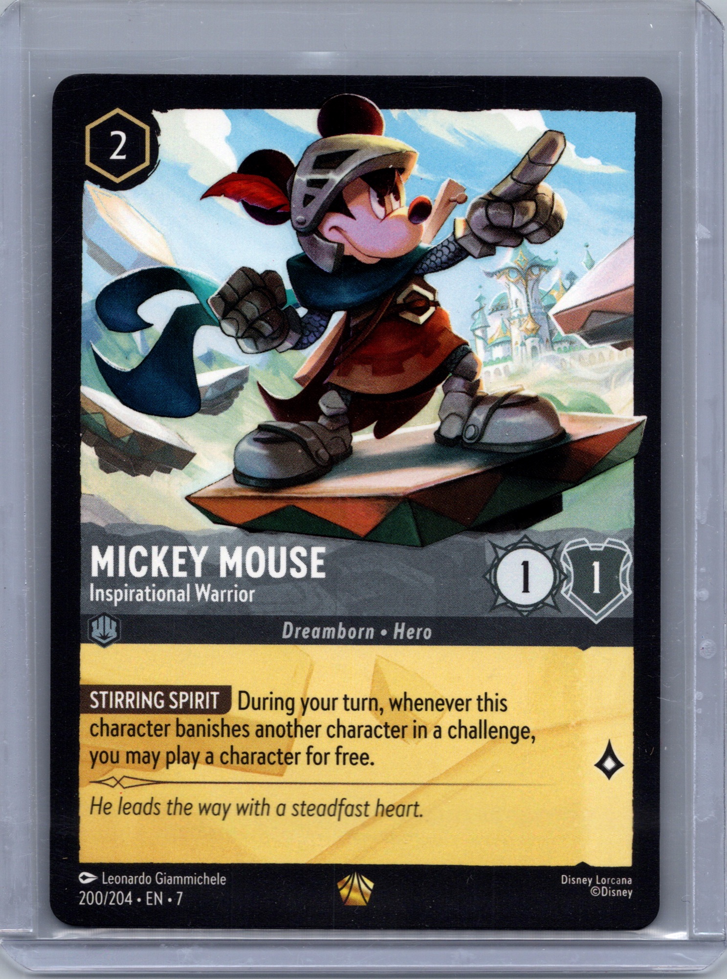 Mickey Mouse - Inspirational Warrior #200/204 (Legendary) Near Mint
