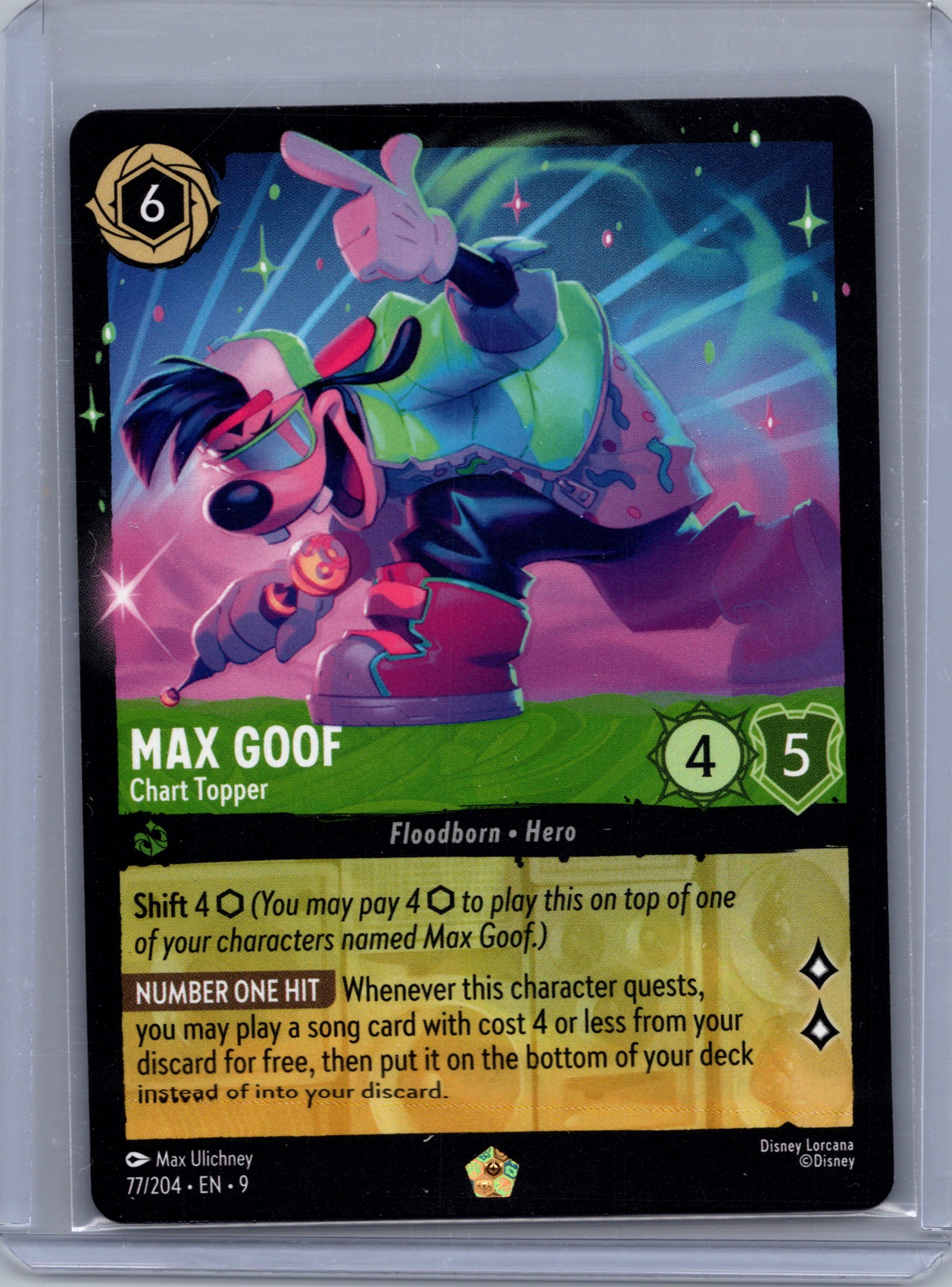 Max Goof - Chart Topper #77/204 (Legendary) Near Mint