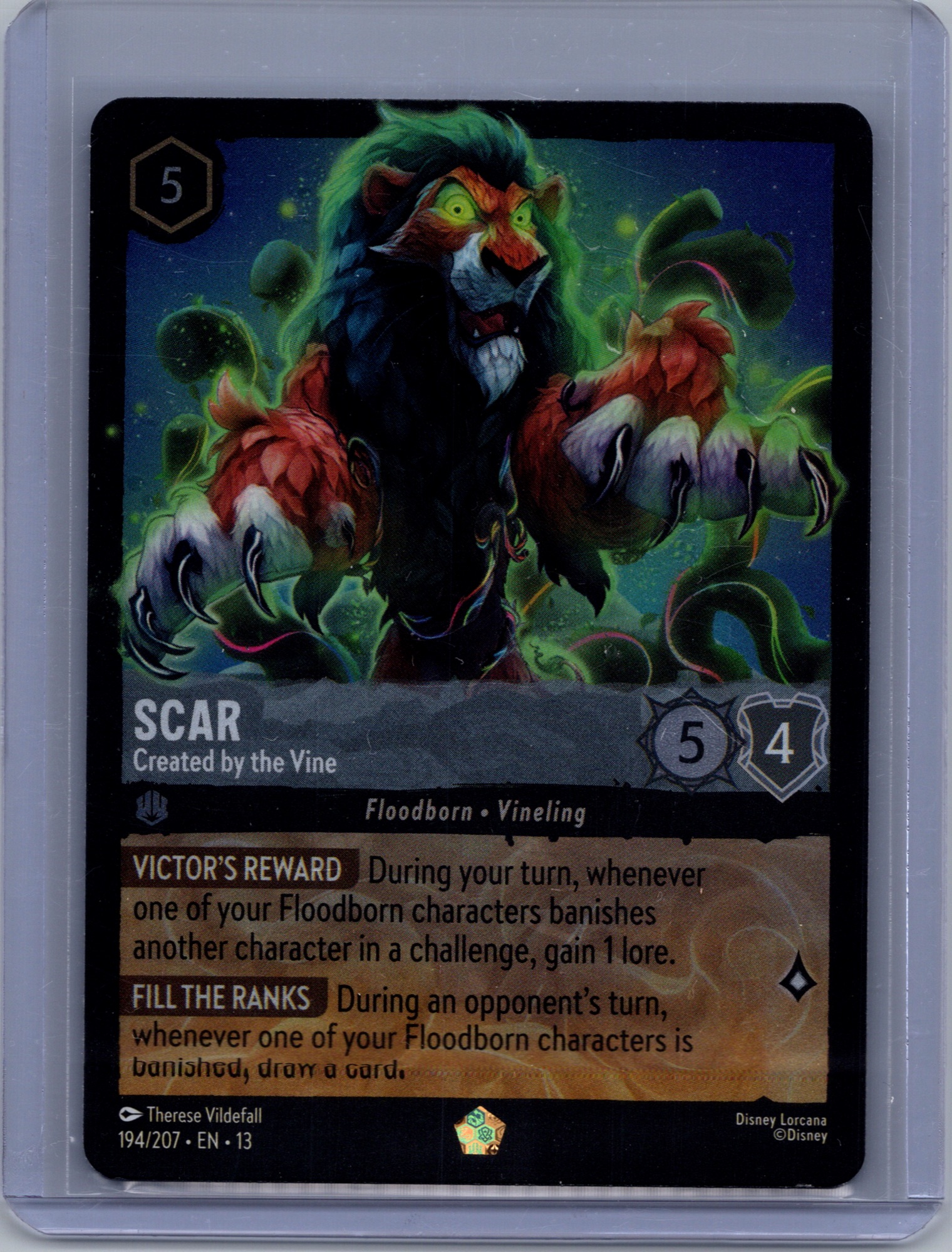 Scar - Created by the Vine #194/207 (Legendary) Cold Foil Near Mint