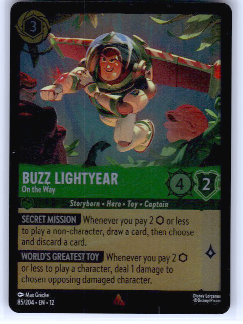 Buzz Lightyear - On the Way #85/204 (Rare) Cold Foil Near Mint