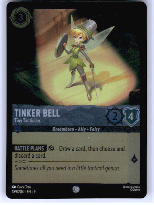 Tinker Bell - Tiny Tactician #189/204 Cold Foil Near Mint