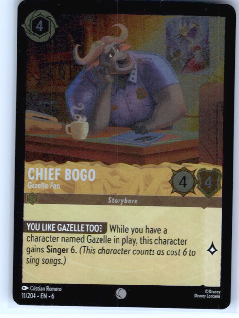 Chief Bogo - Gazelle Fan #11/204 Cold Foil Near Mint