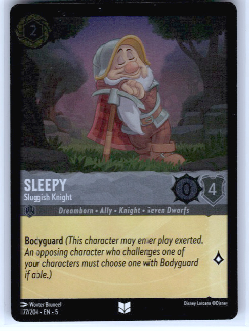 Sleepy - Sluggish Knight #177/204 Cold Foil Near Mint