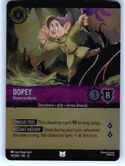 Dopey - Drawn to Music #38/204 Cold Foil Near Mint
