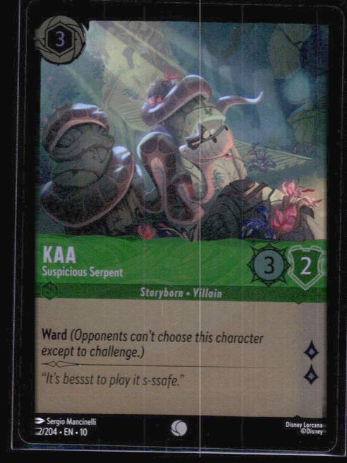 Kaa - Suspicious Serpent #72/204 Cold Foil Near Mint