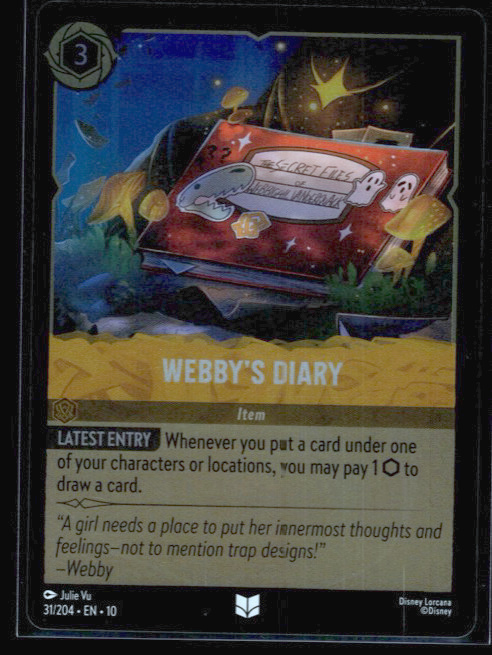 Webby's Diary #31/204 Cold Foil Near Mint