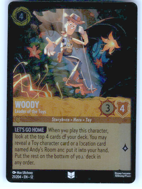 Woody - Leader of the Toys #21/204 Cold Foil Near Mint