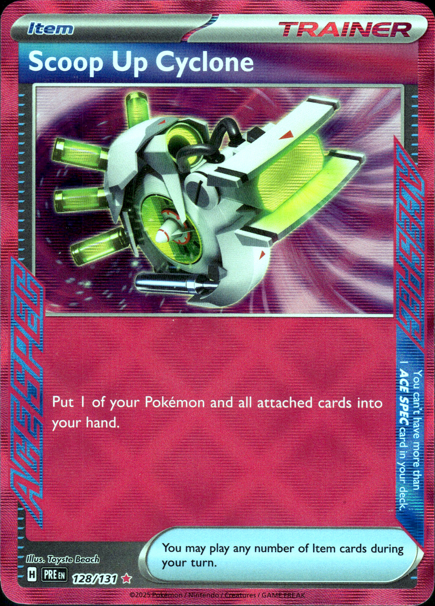 Scoop Up Cyclone #128/131 (ACE SPEC) Holo Mint