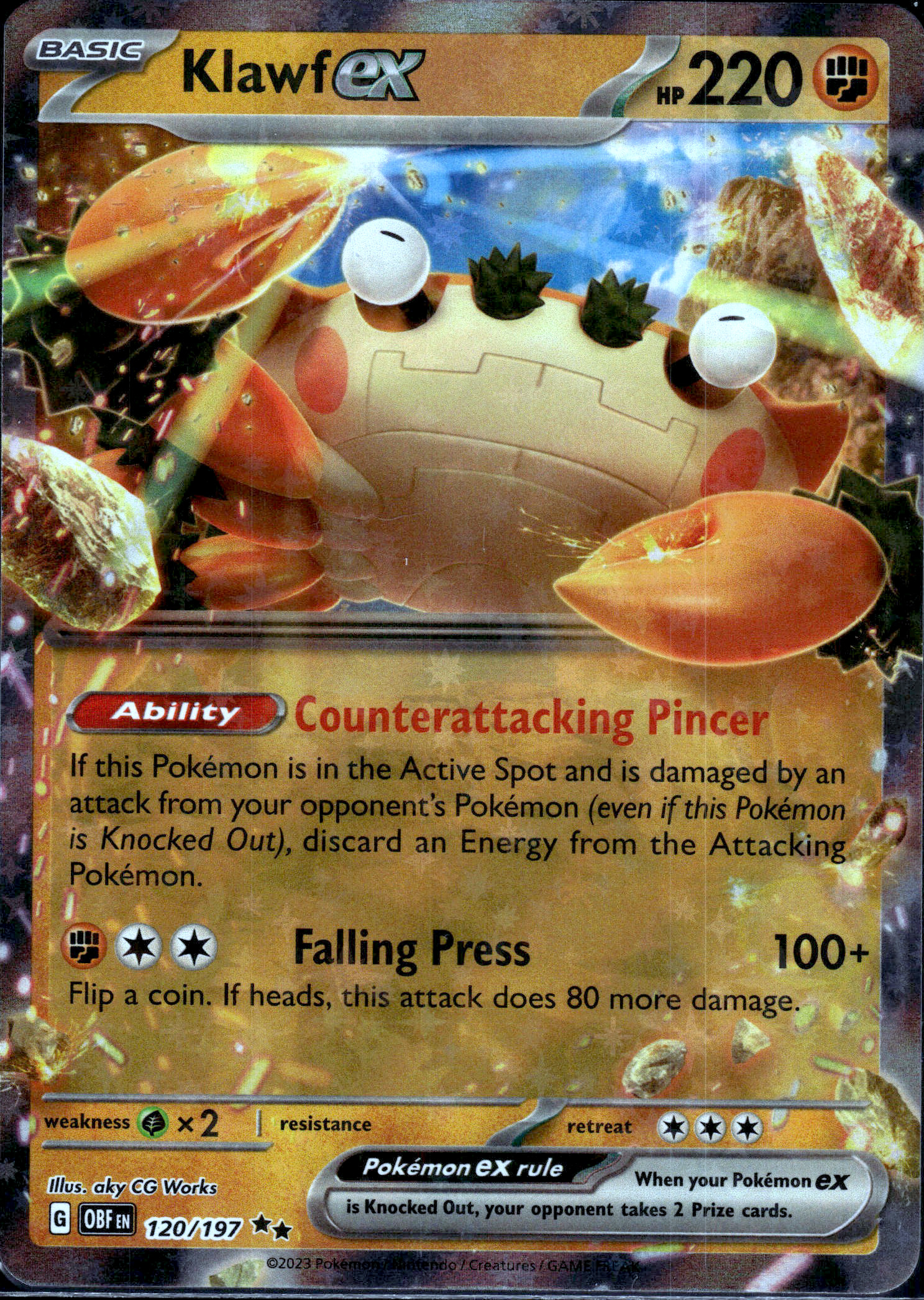 Klawf ex #120/197 (RR) Holo Mint