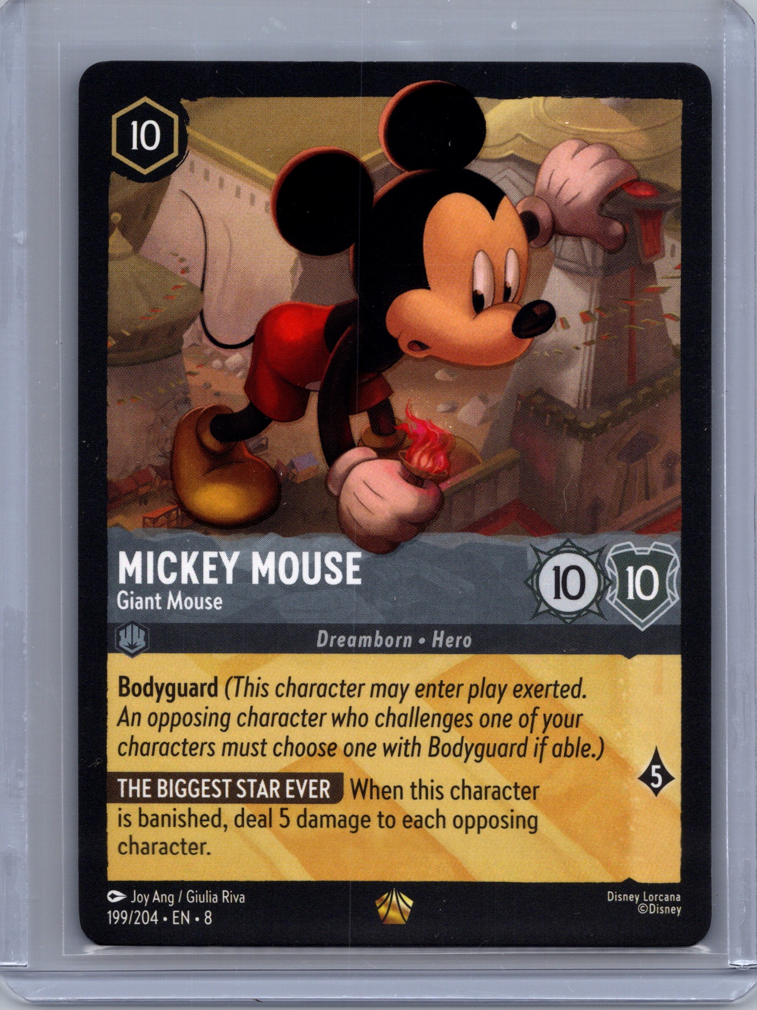 Mickey Mouse - Giant Mouse #199/204 (Legendary) Near Mint