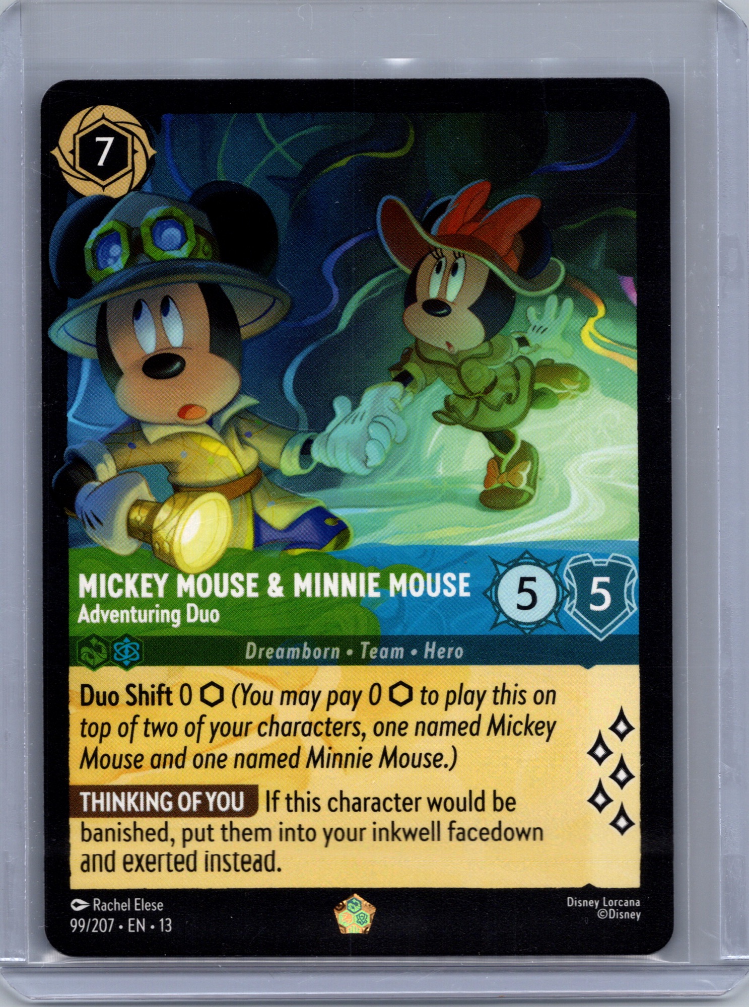 Mickey Mouse and Minnie Mouse Adventuring Duo #99/207 (Legendary) Near Mint