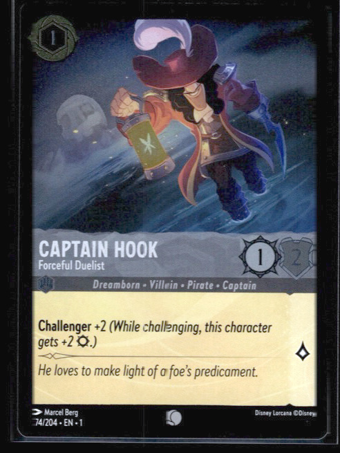Captain Hook - Forceful Duelist #174/204 Cold Foil Near Mint
