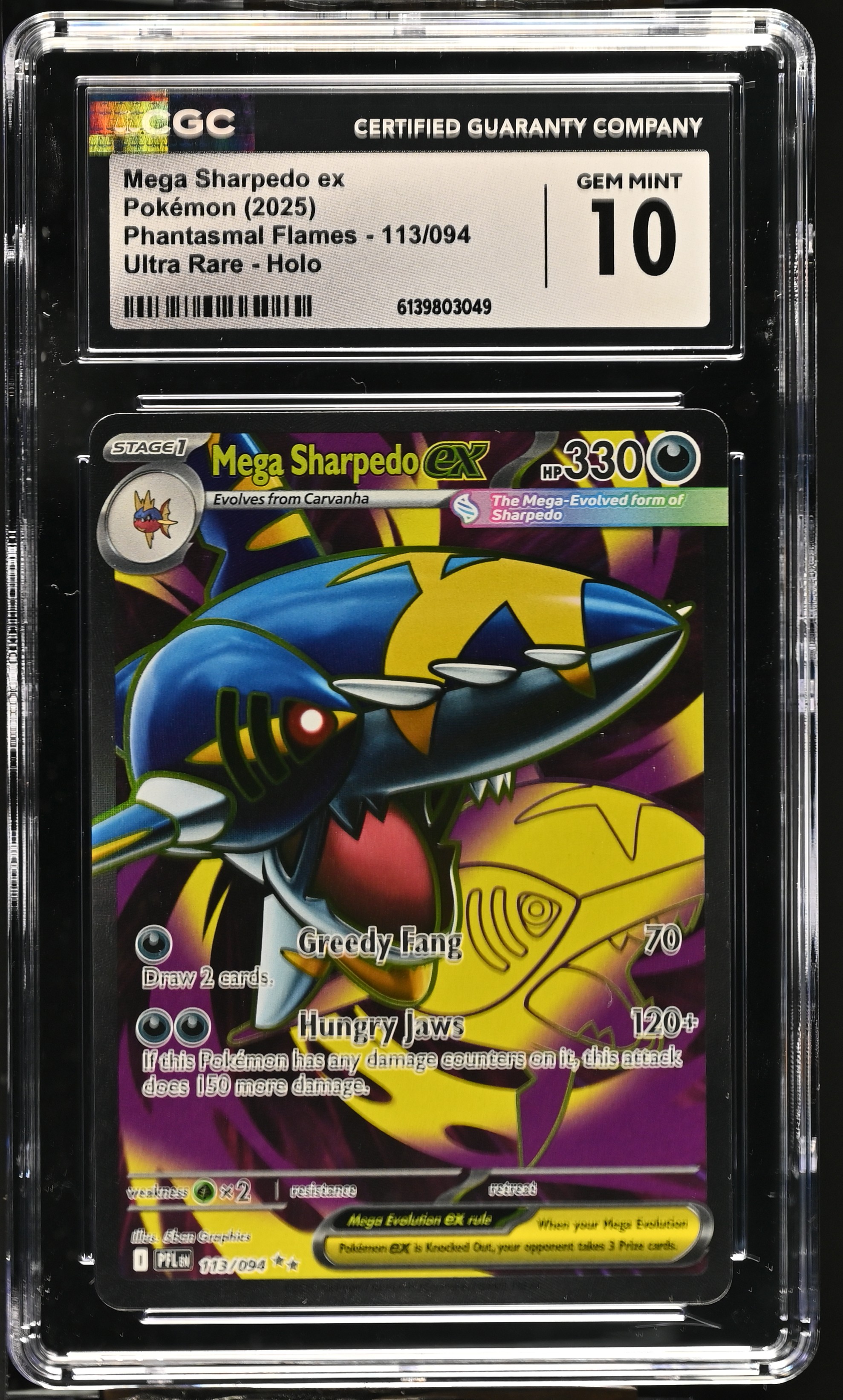 Mega Sharpedo ex — CGC 10
