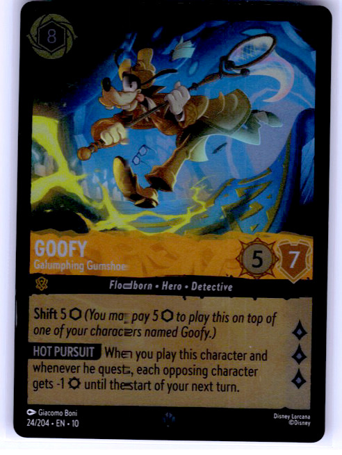 Goofy - Galumphing Gumshoe #24/204 (Super Rare) Cold Foil Near Mint
