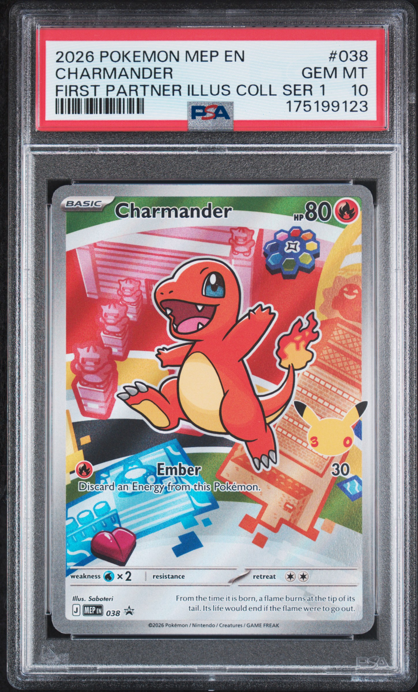 CHARMANDER — FIRST PARTNER ILLUS COLL SER 1 - PSA 10