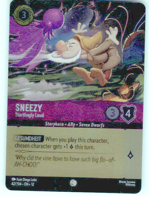 Sneezy Startlingly Loud #42/204 Cold Foil Near Mint