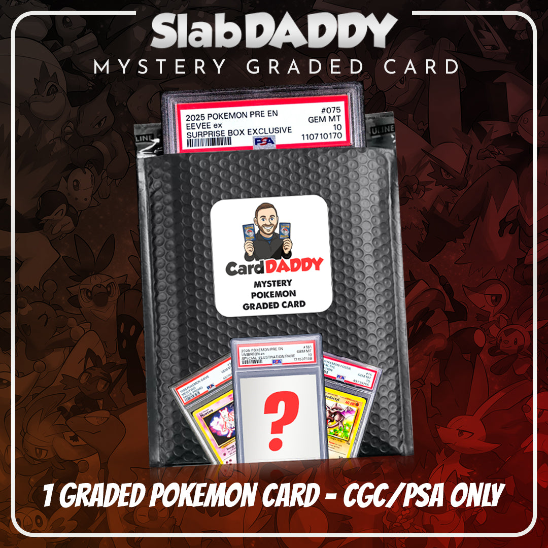 CardDADDY Mystery Graded Pokémon Card – PSA or CGC Slab | Guaranteed Graded Card | Chase Potential