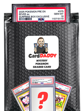 CardDADDY Mystery Graded Pokémon Card – PSA or CGC Slab | Guaranteed Graded Card | Chase Potential